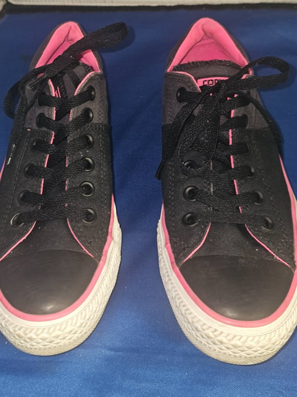 Converse All Star Women's Neon Hot Pink & Black Shoes US 8